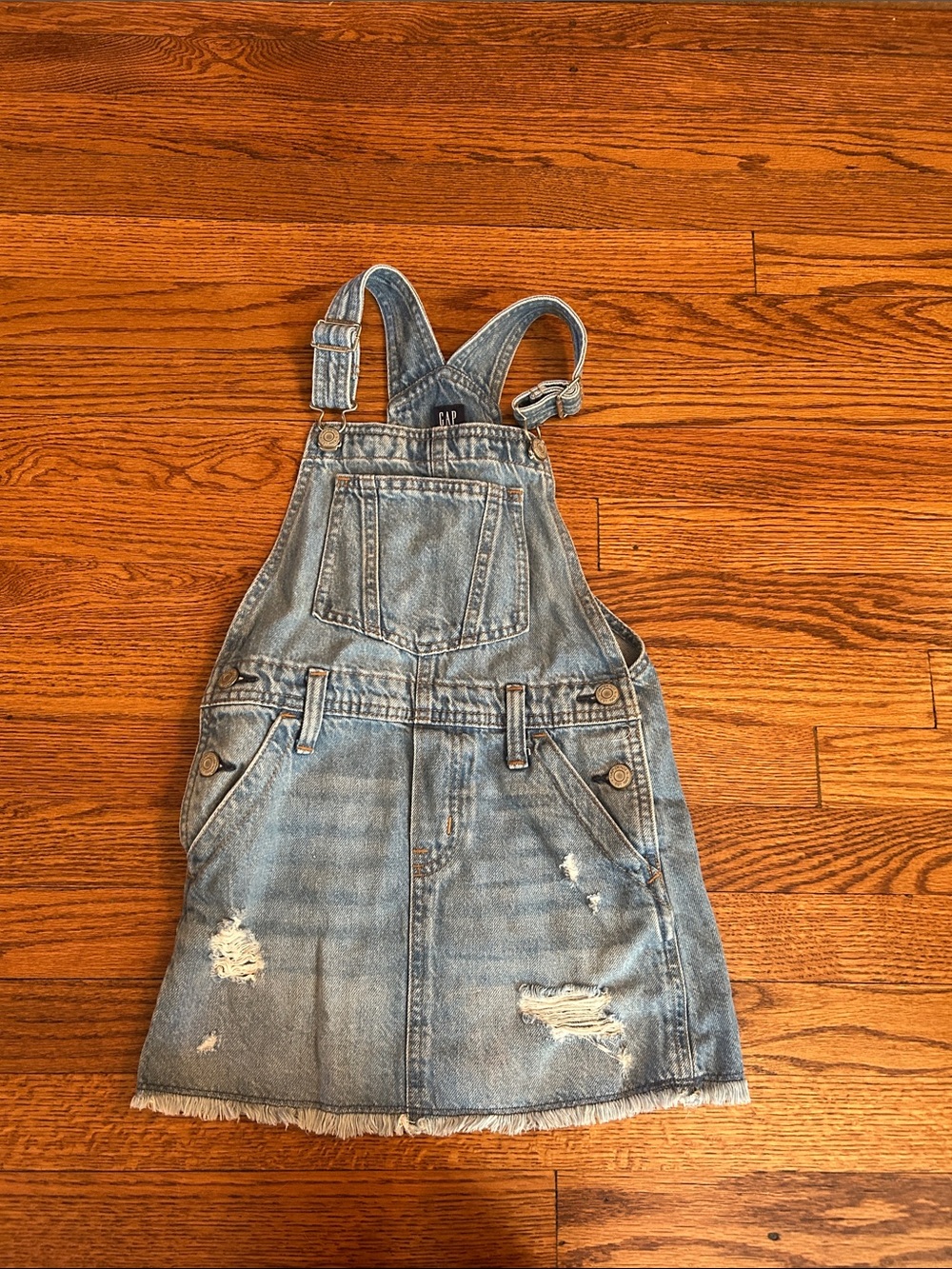 GAP kids Light Blue Denim Overall Dress SZ S